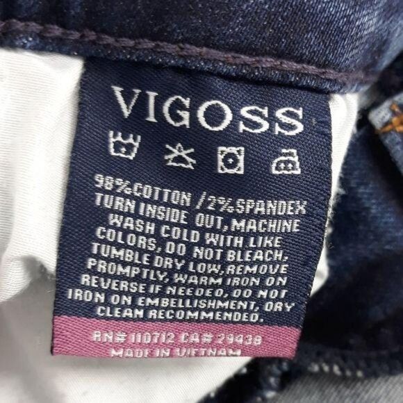 Vigoss Y2K Jeans Jagger Skinny Frayed Step Hem Racing Stripe W26 L27 Streetwear - Picture 12 of 14